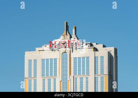 Atlantic City, NJ - Aug 25, 2025: Close-up view of Resorts Casino Hotel Skyscraper Stock Photo
