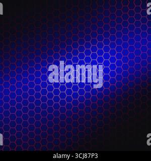 Hexagons against a blue background. Stock Photo