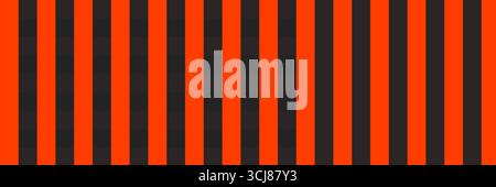 Minimal abstract background with black and orange vertical stripes, modern texture for design, posters, and digital art. Long banner Stock Photo
