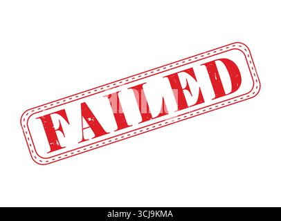 A Failed Rubber Stamp Seal with an Outline Stock Vector