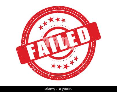 A Failed Rubber Stamp Seal with a Dotted Circle Stock Vector
