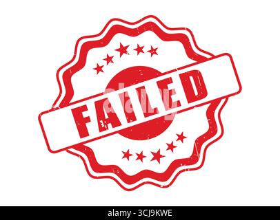 A Failed Rubber Stamp Seal with a Decorative Border Stock Vector