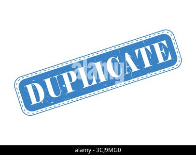 Duplicate Rubber Stamp Seal on a Bar Stock Vector