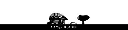 American Civil War soldiers vector graphic illustration black silhouette on white background Stock Vector