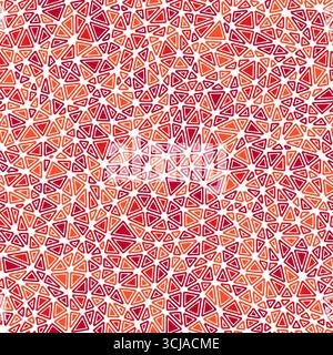 Triangles pattern geometric design. Rounded solid shapes in frames. Small triangles size. Multiple colors style. Repeatable pattern. Stock Vector
