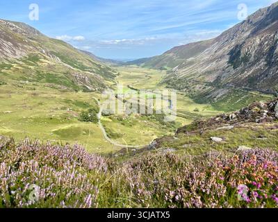 Nant Ffrancon valley in Snowdonia, North Wales Stock Photo