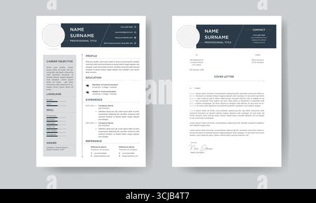 Professional Creative Resume and Cover Letter Stock Vector