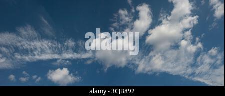 Spray of Small White Clouds Stock Photo