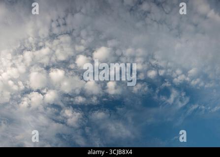 Cotton Ball Clouds Over London England Stock Photo