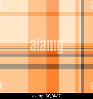 Motif check vector plaid, picnic blanket fabric background tartan. Comfortable seamless texture pattern textile in orange and bisque colors palette. Stock Vector