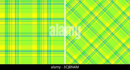 Texture check background of textile plaid vector with a fabric pattern tartan seamless. Set in light colours of elegant tablecloths for special occasi Stock Vector