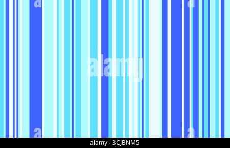 Abstract background of vibrant vertical stripes in shades of blue and white.  Perfect for website banners, social media posts, or textile designs. Stock Vector