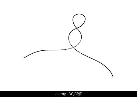 Clothes hangers continuous one line drawing minimalist outline illustration Stock Vector