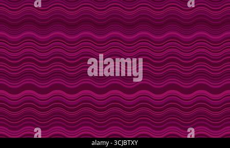 Elegant deep pink wavy stripes background.  Perfect for website banners, presentations, or textile designs.  This seamless pattern evokes feelings of Stock Vector