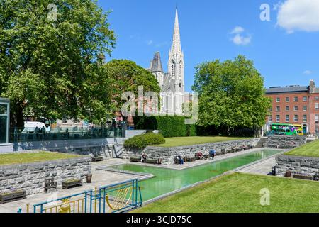 Abbey Presbyterian Church from the Garden of Remembrance, Parnell Square, Dublin, Ireland.  Erected 1864, designed by Andrew Heiton of Perth, Scotland Stock Photo