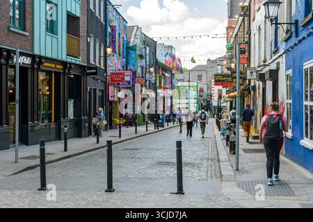 Crown Alley, a street in the Temple Bar district, Dublin, Ireland Stock Photo