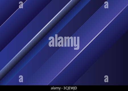 This image showcases a modern abstract design featuring diagonal lines in varying shades of dark blue. The gradient effect creates depth and a sleek, Stock Vector