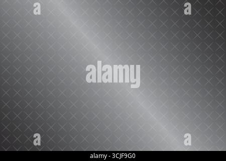 A grayscale image featuring a subtle diagonal gradient across a repeating crosshatch pattern. The texture evokes a metallic or industrial feel. Stock Vector