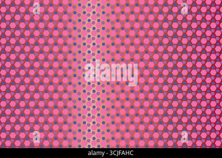 Elevate your designs with this stunning seamless vector geometric hexagon pattern. Featuring an abstract arrangement of honeycombs with a colorful ble Stock Vector