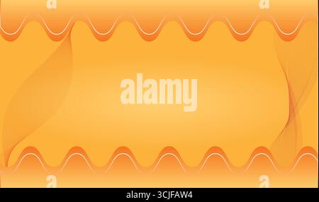 This elegant vector showcases a dynamic orange gradient background with fluid wave lines and abstract, flowing linear elements. The modern design feat Stock Vector