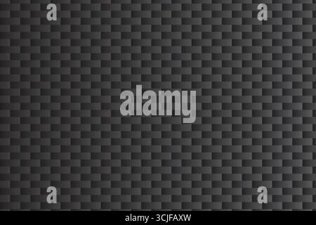 A seamless texture featuring a repeating pattern of dark gray and black rectangles creating an interlocking brick-like effect. The subtle shading adds Stock Vector