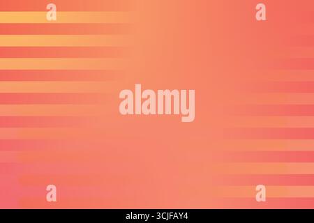 A soft, abstract background features horizontal stripes with a gentle gradient transition between warm coral and peach hues. The rounded edges of the Stock Vector