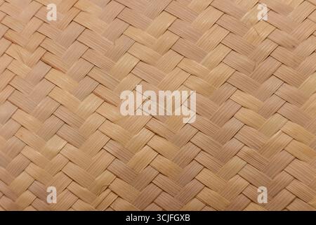 African Palm Leaf Woven Basketry Pattern Stock Photo