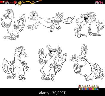Color prehistoric dinosaurs vector set. Cartoon colorful dino species ...