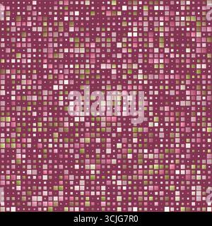 Abstract pattern. Gradiented squares in multiple colors. Muted shades of red and pink. Stunning vector illustration. Stock Vector