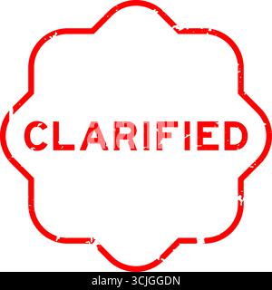 Grunge red clarified word square rubber seal stamp on white background Stock Vector