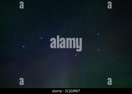 Big dipper, plough, stars, constellation in night sky Stock Photo