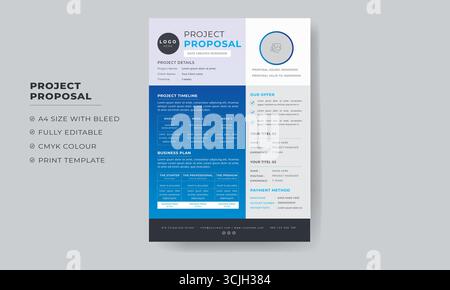 New Business Project Proposal design template Stock Vector