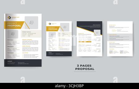 New Business Project Proposal design template Stock Vector