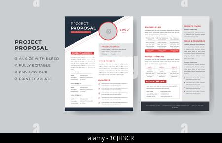 New Business Project Proposal design template Stock Vector