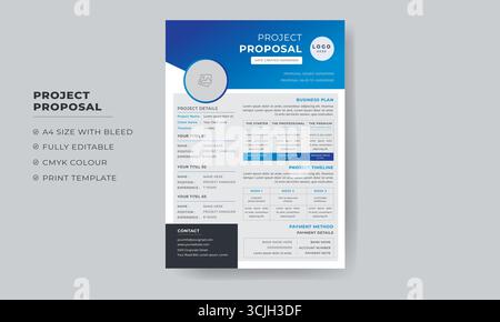 New Business Project Proposal design template Stock Vector