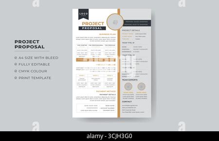 New Business Project Proposal design template Stock Vector