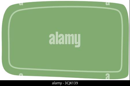 Hand Drawn Organic Green Quote Frame Stock Vector