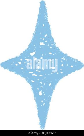 Firework Star Symbol In Crayon Sketch Stock Vector