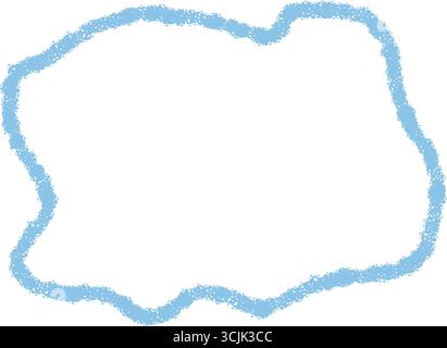 Wavy Crayon Cloud Outline Textbox Stock Vector