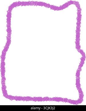 Crayon Wavy Outline Quote Box Stock Vector