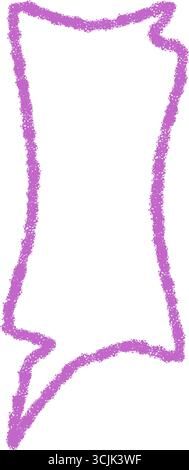 Wavy Chalk Speech Balloon Outline Stock Vector