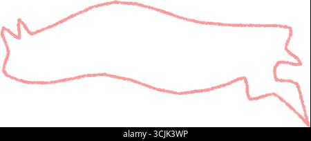 Wavy Crayon Contour Chat Bubble Stock Vector