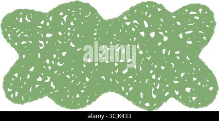 Groovy Hand Drawn Wavy Green Border Stock Vector
