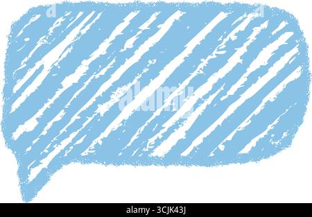 Organic Crayon Scribble Speech Bubble Rectangle Stock Vector