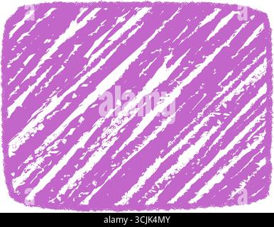 Diagonal Crayon Scribble Rectangle Frame Background Stock Vector