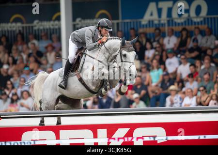 Christian KUKUK (GER) riding CHECKER 47 during the Day 2 of the 64th ...