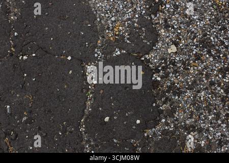 Damage to Road in Rural East TX Area Stock Photo