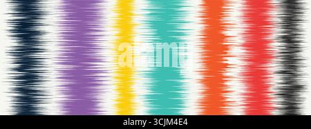 Abstract Washed Digital Watercolor Painting stripe brush seamless pattern background.Boho Camouflage Strokes Tie Dye Batik. vector eps 10 Stock Vector