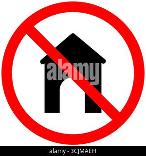 No pets sign. Forbidden doghouse icon. Prohibition symbol Vector. Red circle slash. EPS 10. Stock Vector