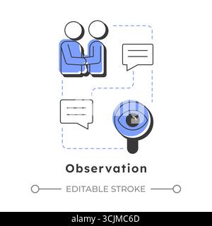 Observation modern linear concept icon Stock Vector
